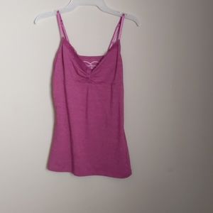 A purple tank top